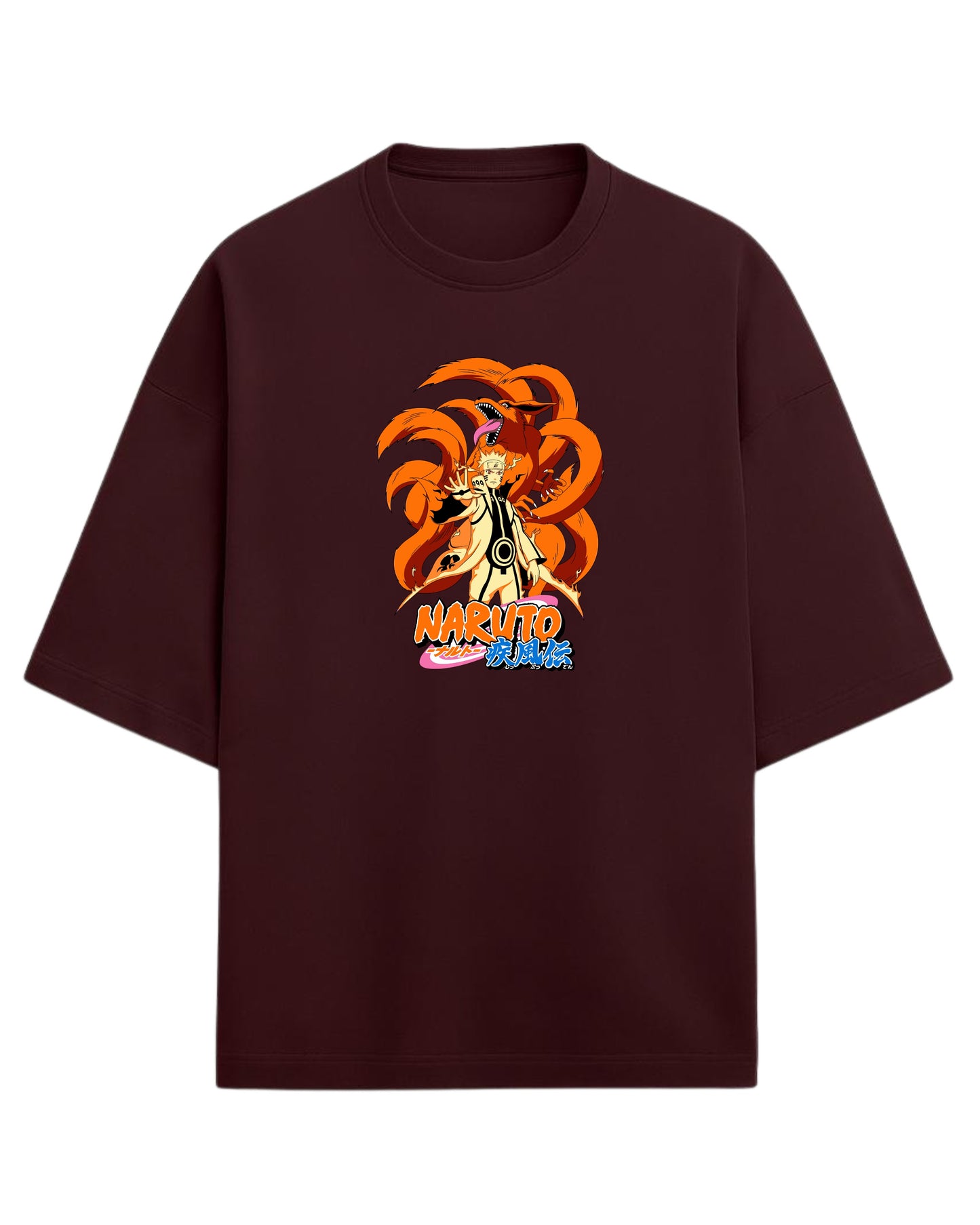 Naruto “Kurama Mode” Oversized T-Shirt | Naruto Shippuden Graphic Tee | Premium 260 GSM Cotton