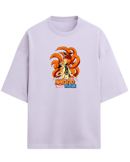 Naruto “Kurama Mode” Oversized T-Shirt | Naruto Shippuden Graphic Tee | Premium 260 GSM Cotton