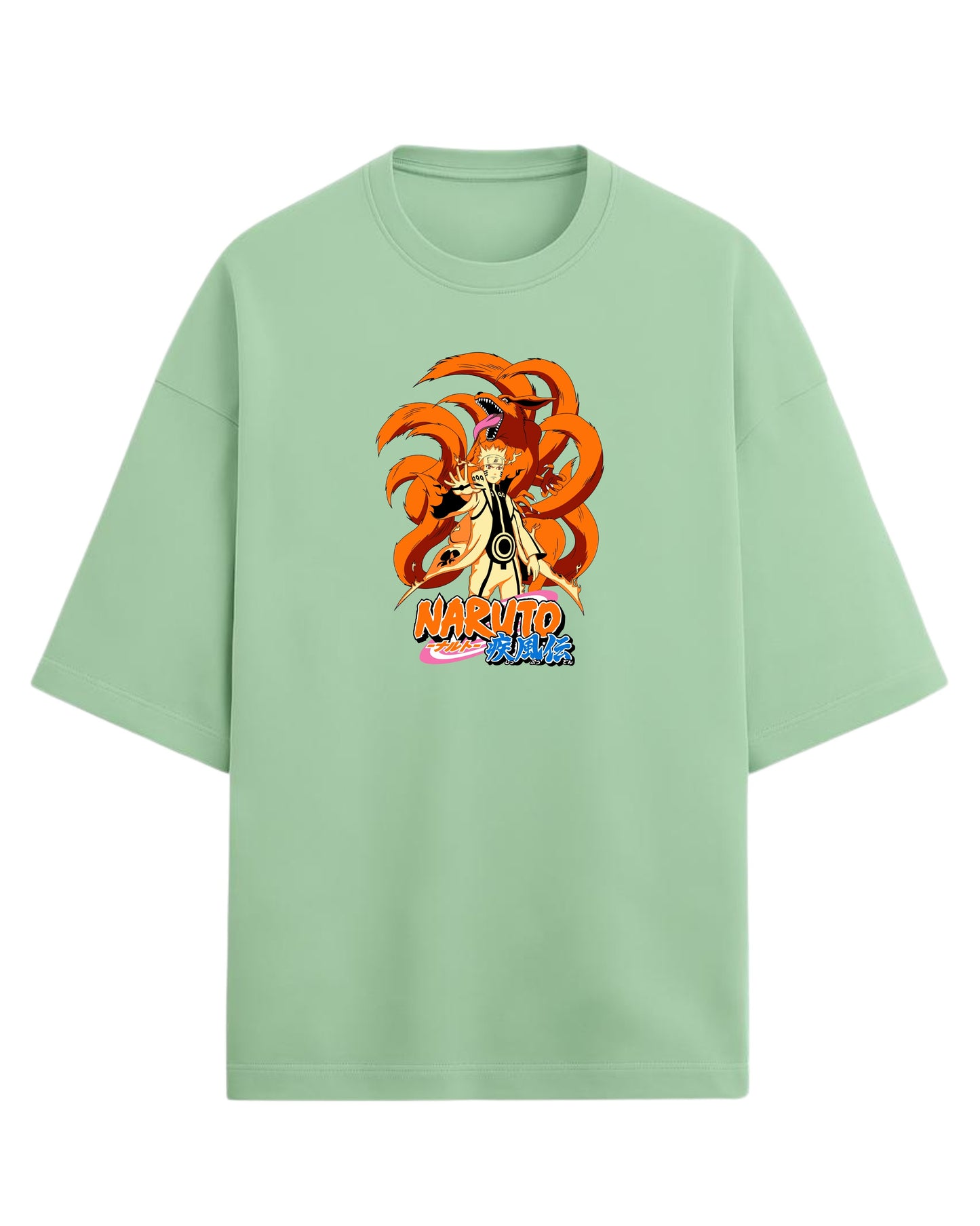 Naruto “Kurama Mode” Oversized T-Shirt | Naruto Shippuden Graphic Tee | Premium 260 GSM Cotton