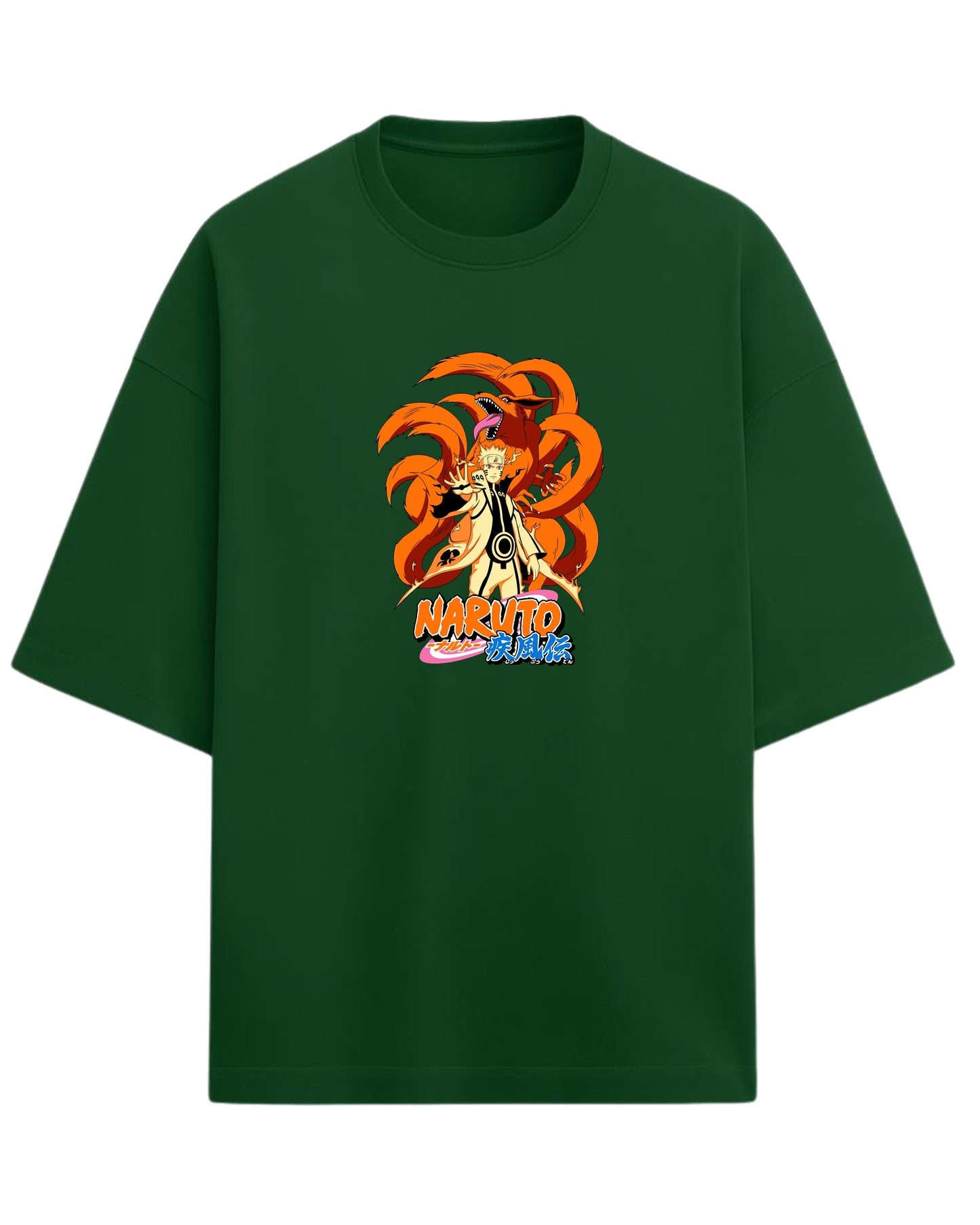 Naruto “Kurama Mode” Oversized T-Shirt | Naruto Shippuden Graphic Tee | Premium 260 GSM Cotton