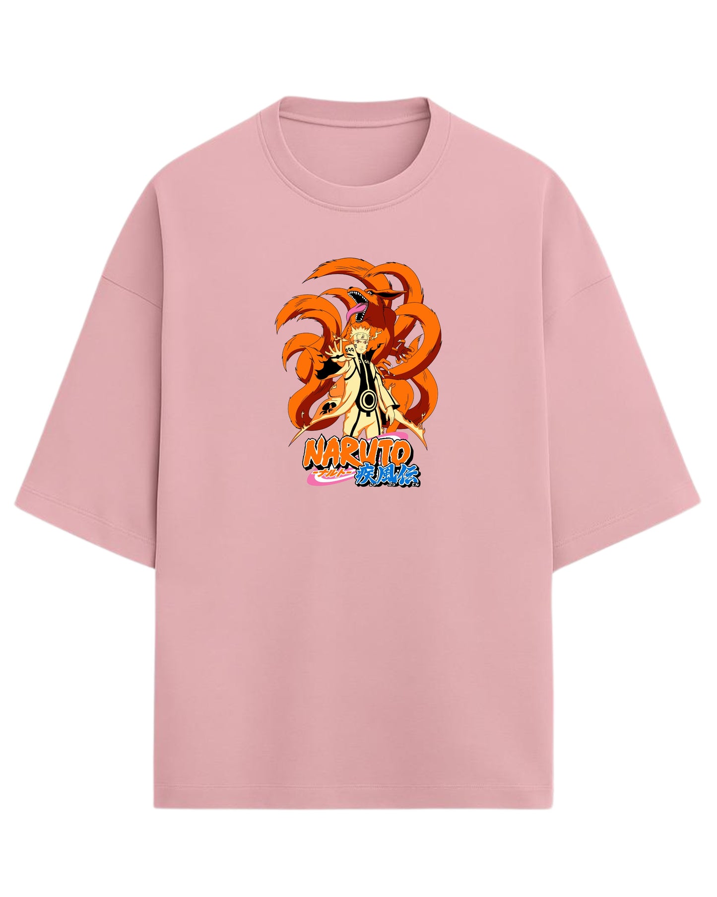 Naruto “Kurama Mode” Oversized T-Shirt | Naruto Shippuden Graphic Tee | Premium 260 GSM Cotton