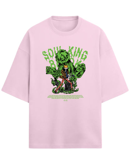 Brook Soul King Oversized Tees | One Piece Anime Graphic Tee | Premium 260 GSM Cotton Blend
