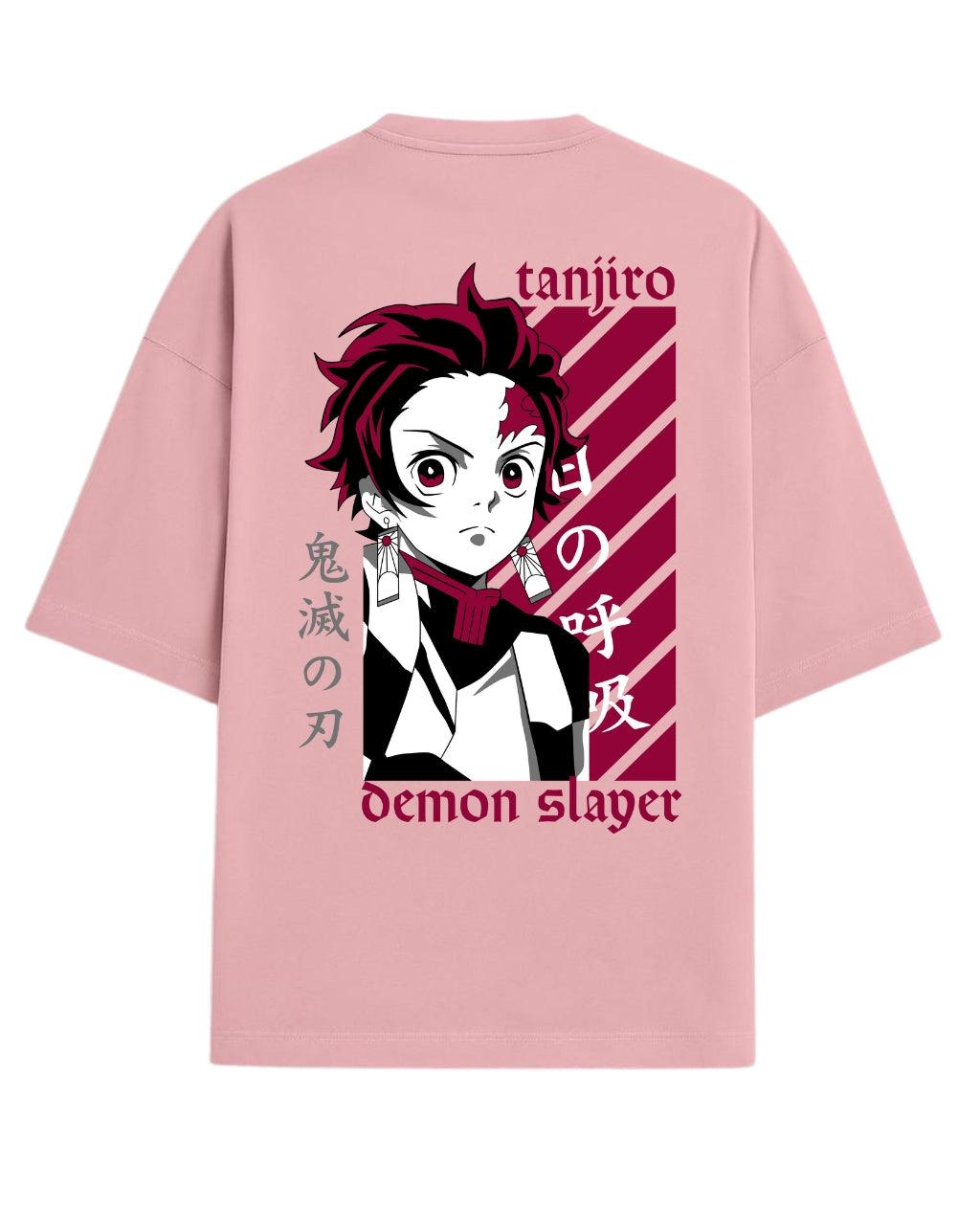 Tanjiro Kamado Sun Breathing Oversized T-Shirt | Demon Slayer Anime Graphic Tee | Premium 260 GSM Cotton