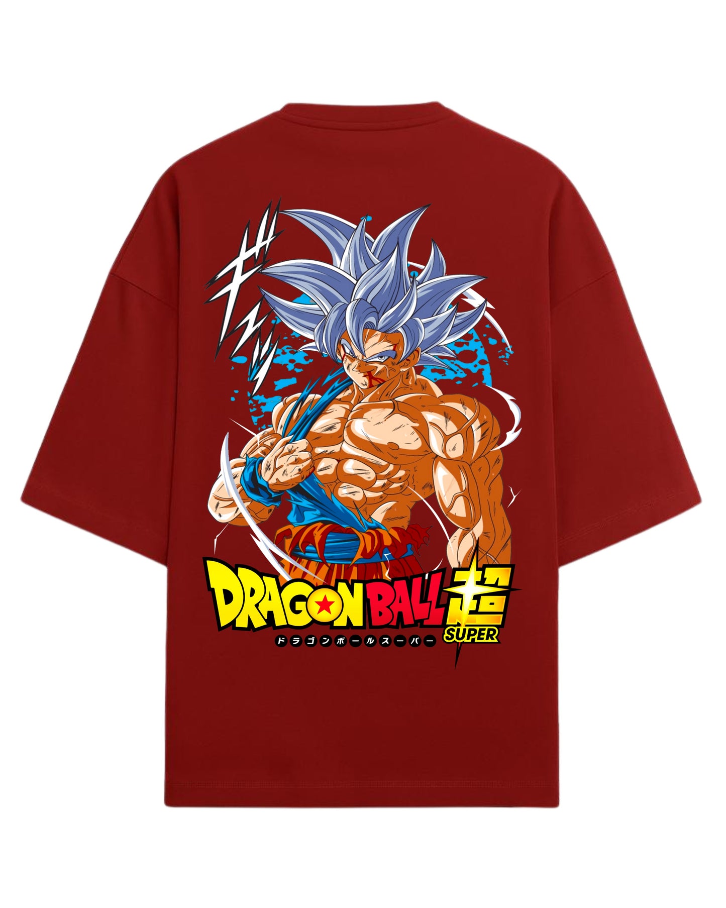 Goku Ultra Instinct Oversized Tees | Dragon Ball Z Super Graphic Tees | Premium 260 GSM Cotton Blend
