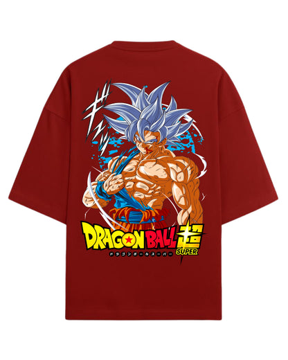Goku Ultra Instinct Oversized Tees | Dragon Ball Z Super Graphic Tees | Premium 260 GSM Cotton Blend