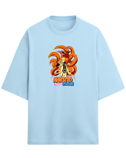 Naruto “Kurama Mode” Oversized T-Shirt | Naruto Shippuden Graphic Tee | Premium 260 GSM Cotton