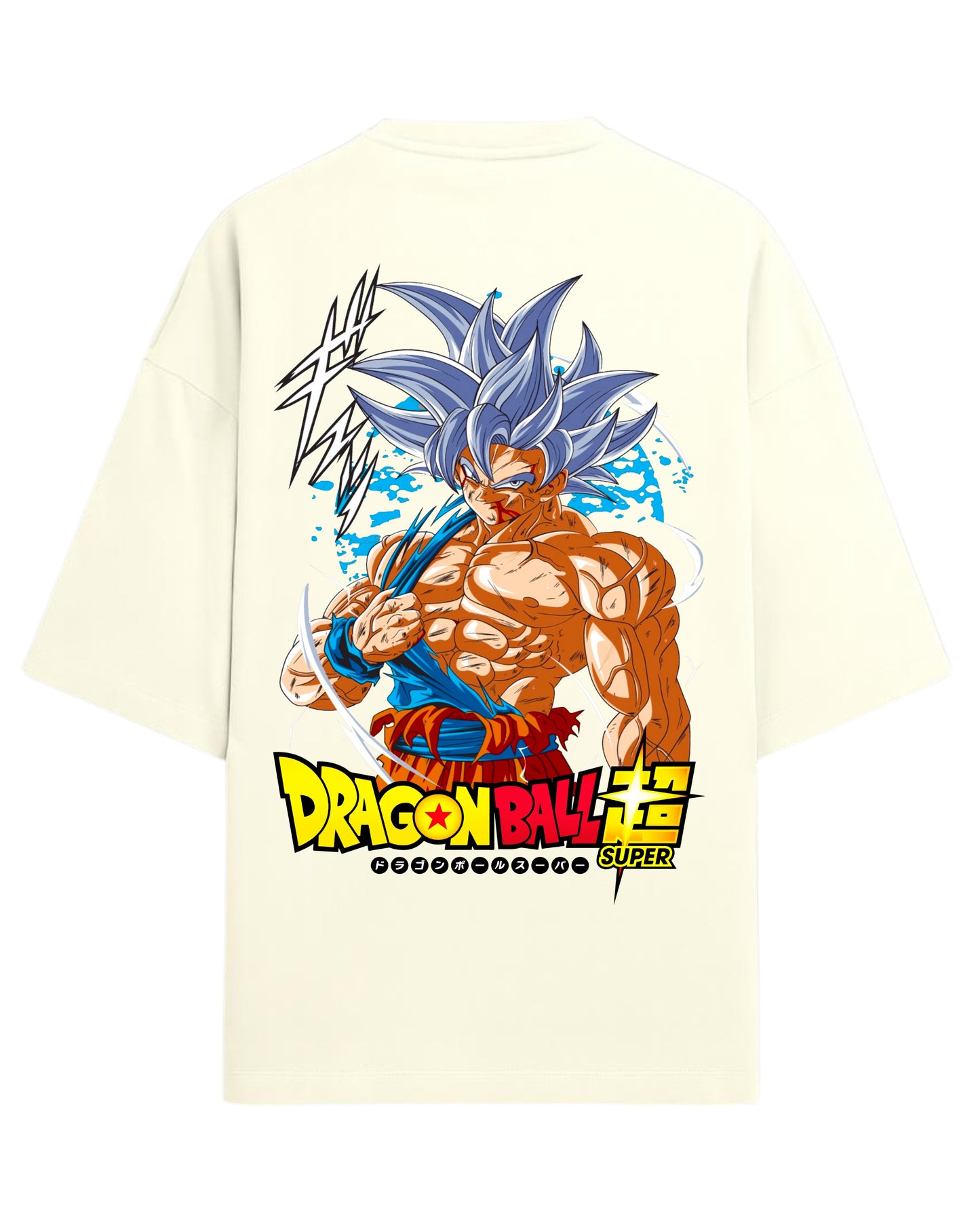 Goku Ultra Instinct Oversized Tees | Dragon Ball Z Super Graphic Tees | Premium 260 GSM Cotton Blend