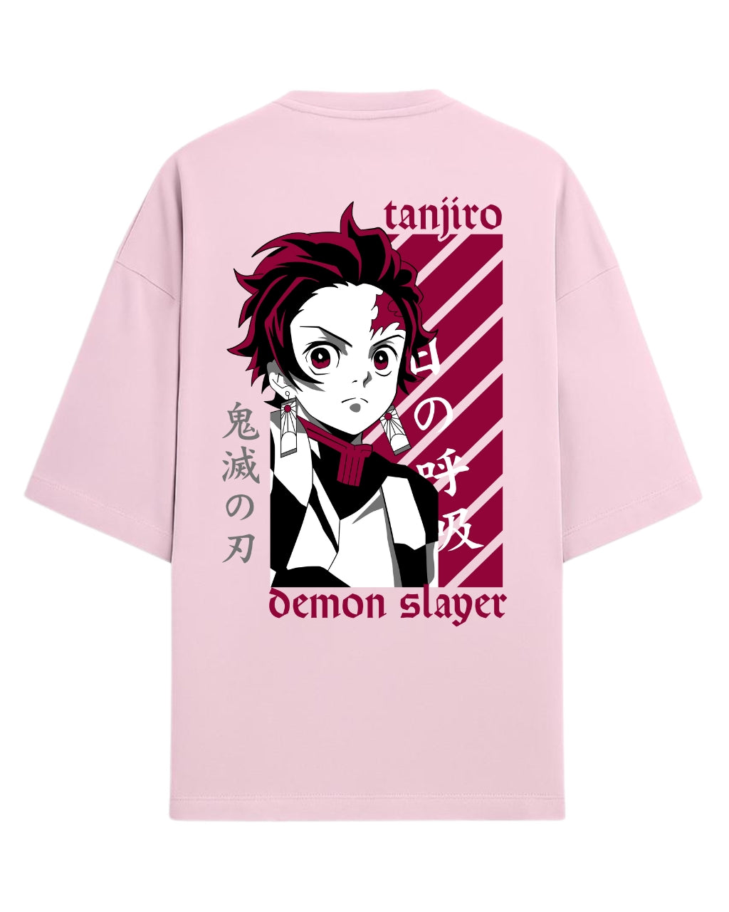 Tanjiro Kamado Sun Breathing Oversized T-Shirt | Demon Slayer Anime Graphic Tee | Premium 260 GSM Cotton
