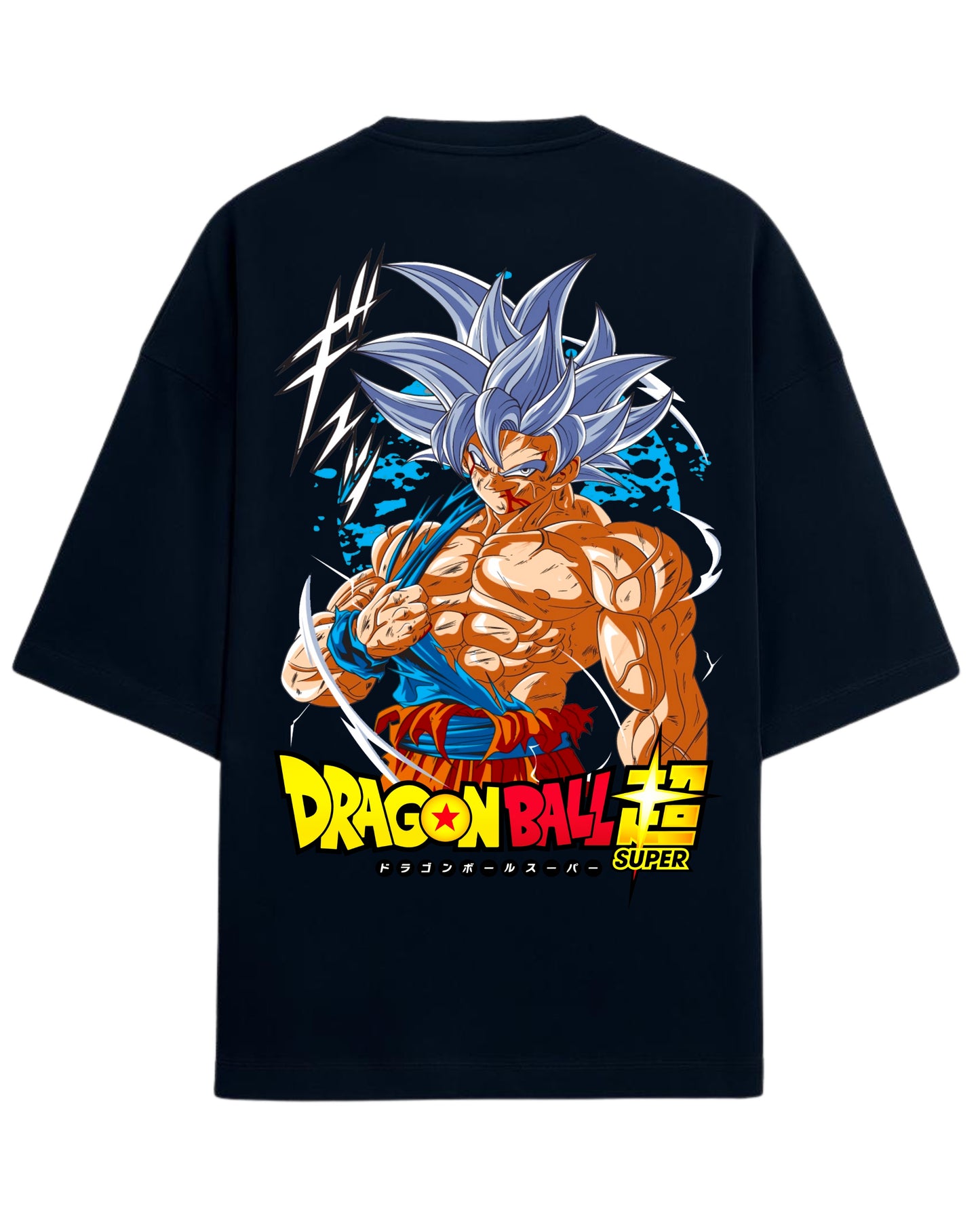 Goku Ultra Instinct Oversized Tees | Dragon Ball Z Super Graphic Tees | Premium 260 GSM Cotton Blend