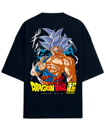 Goku Ultra Instinct Oversized Tees | Dragon Ball Z Super Graphic Tees | Premium 260 GSM Cotton Blend