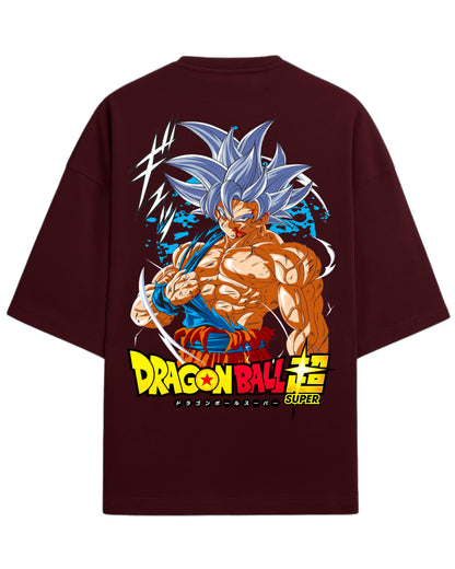 Goku Ultra Instinct Oversized Tees | Dragon Ball Z Super Graphic Tees | Premium 260 GSM Cotton Blend