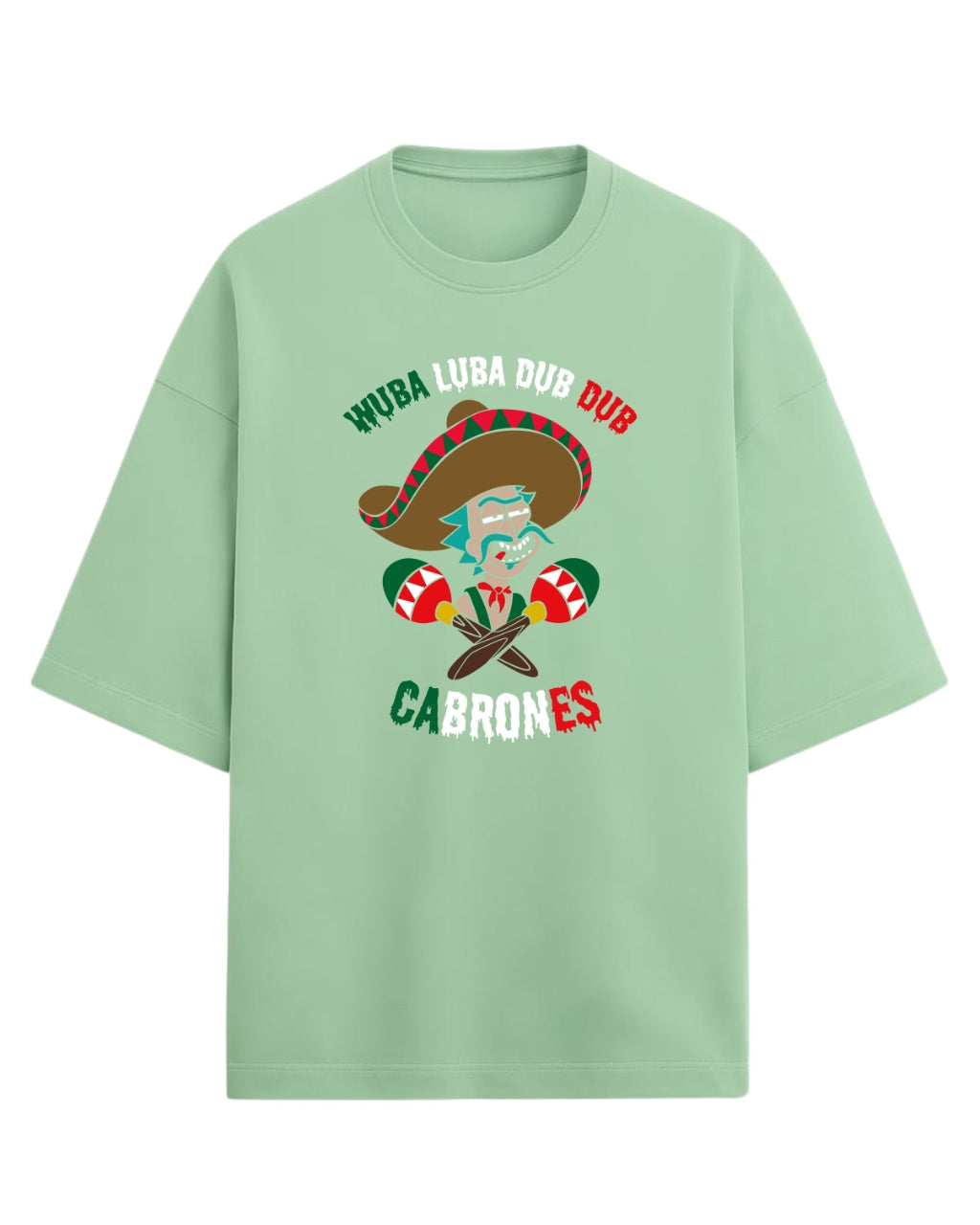 Rick Sanchez Mexican Parody Oversized Tees | Rick and Morty Graphic Tee | Premium 260 GSM Cotton Blend