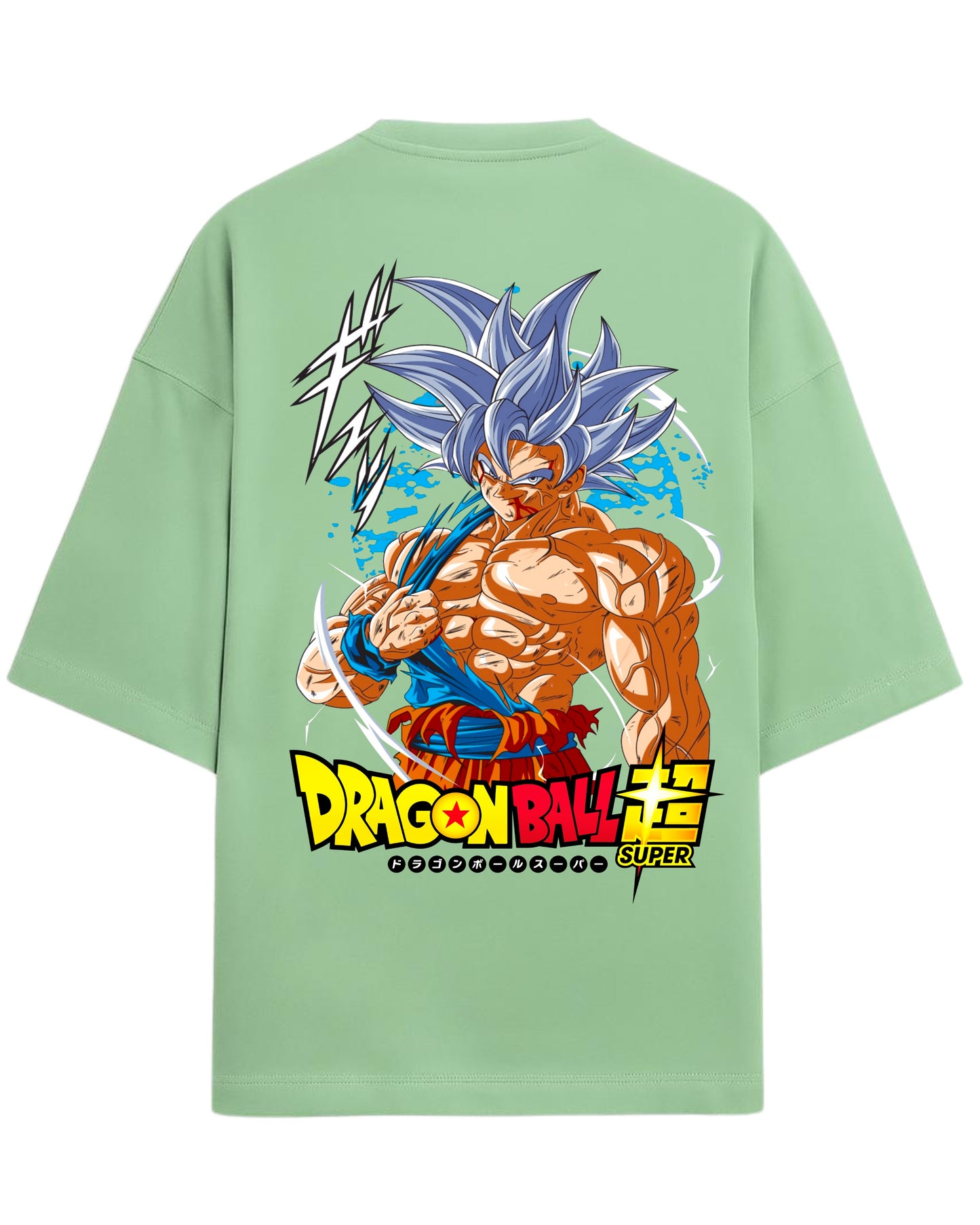 Goku Ultra Instinct Oversized Tees | Dragon Ball Z Super Graphic Tees | Premium 260 GSM Cotton Blend