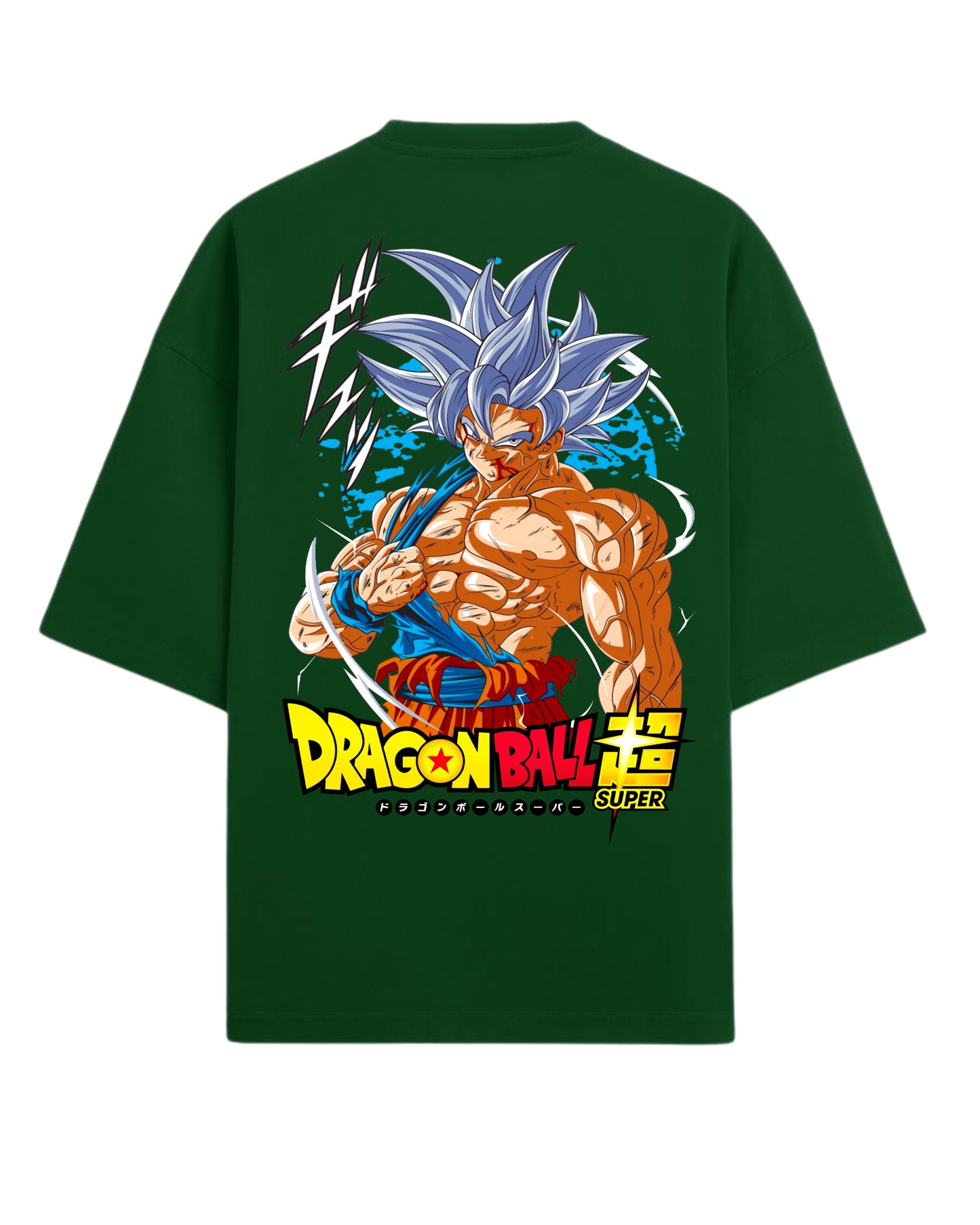 Goku Ultra Instinct Oversized Tees | Dragon Ball Z Super Graphic Tees | Premium 260 GSM Cotton Blend