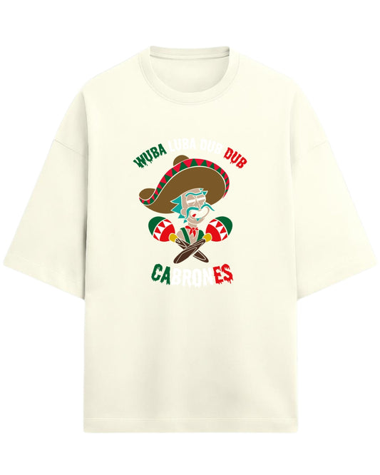Rick Sanchez Mexican Parody Oversized Tees | Rick and Morty Graphic Tee | Premium 260 GSM Cotton Blend
