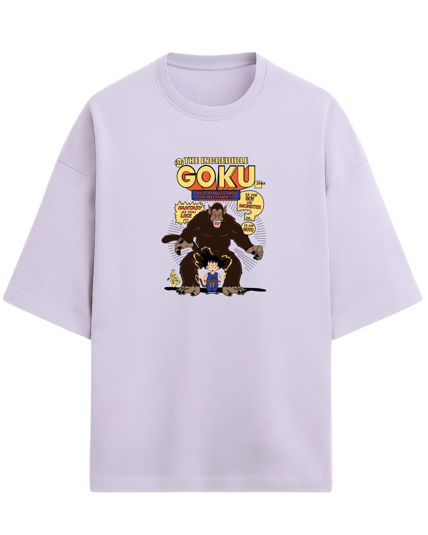 The Incredible Goku Oversized T-Shirt | Dragon Ball Z Retro Comic Graphic Tee | Premium 260 GSM Cotton Blend