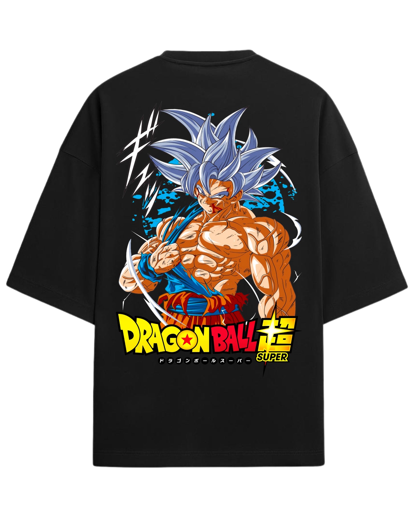 Goku Ultra Instinct Oversized Tees | Dragon Ball Z Super Graphic Tees | Premium 260 GSM Cotton Blend