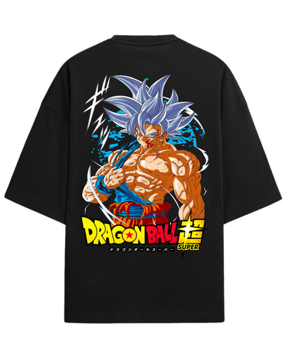 Goku Ultra Instinct Oversized Tees | Dragon Ball Z Super Graphic Tees | Premium 260 GSM Cotton Blend