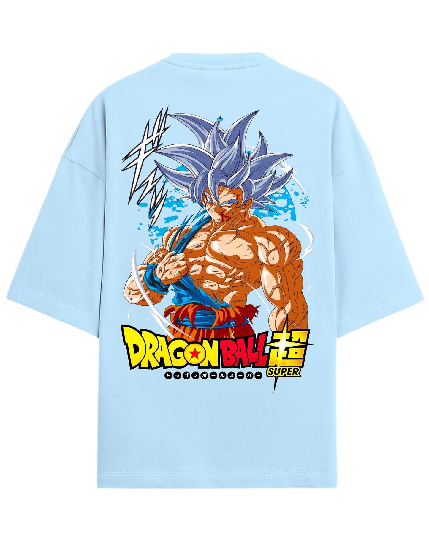 Goku Ultra Instinct Oversized Tees | Dragon Ball Z Super Graphic Tees | Premium 260 GSM Cotton Blend