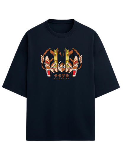 Goku Evolution Oversized Tees | Dragon Ball Z Graphic Tee | Premium 260 GSM Cotton Blend
