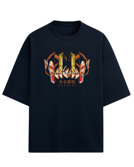 Goku Evolution Oversized Tees | Dragon Ball Z Graphic Tee | Premium 260 GSM Cotton Blend