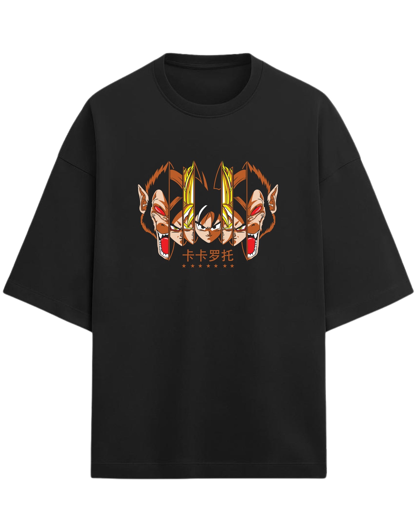 Goku Evolution Oversized Tees | Dragon Ball Z Graphic Tee | Premium 260 GSM Cotton Blend