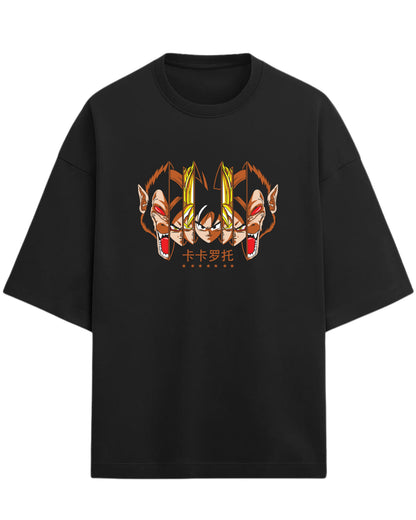 Goku Evolution Oversized Tees | Dragon Ball Z Graphic Tee | Premium 260 GSM Cotton Blend