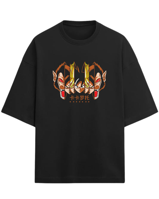 Goku Evolution Oversized Tees | Dragon Ball Z Graphic Tee | Premium 260 GSM Cotton Blend