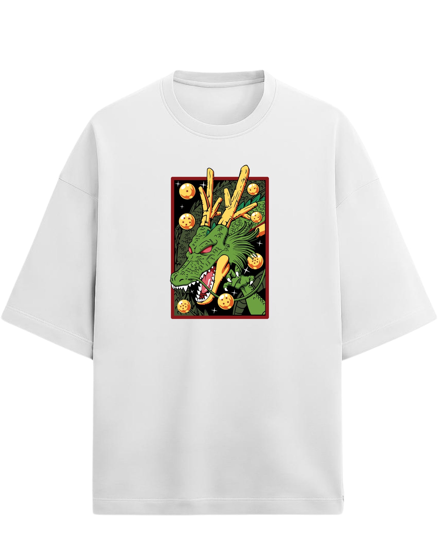 Shenron Oversized T-Shirt | Dragon Ball Z Eternal Dragon Graphic Tee | Premium 260 GSM Cotton Blend