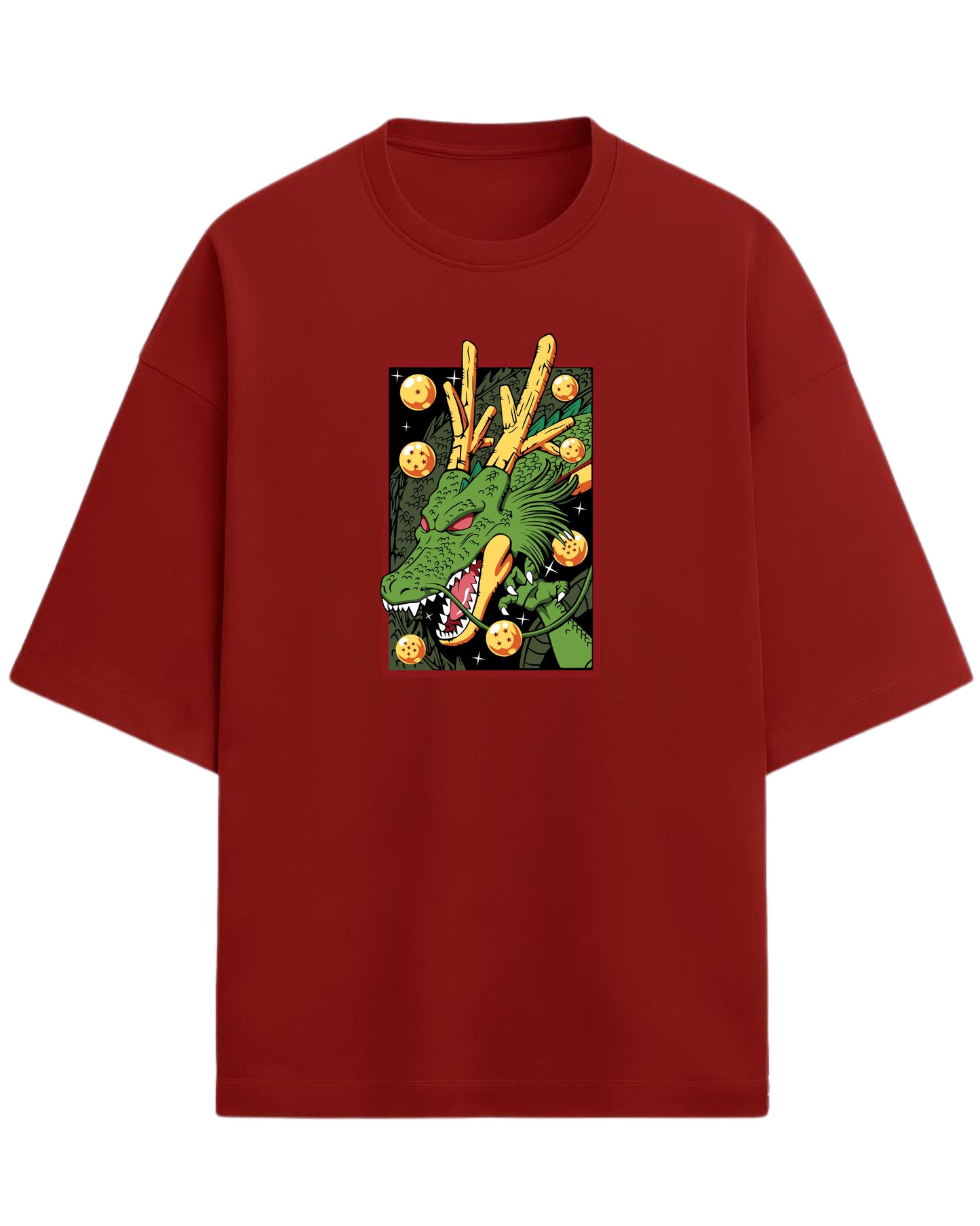 Shenron Oversized T-Shirt | Dragon Ball Z Eternal Dragon Graphic Tee | Premium 260 GSM Cotton Blend