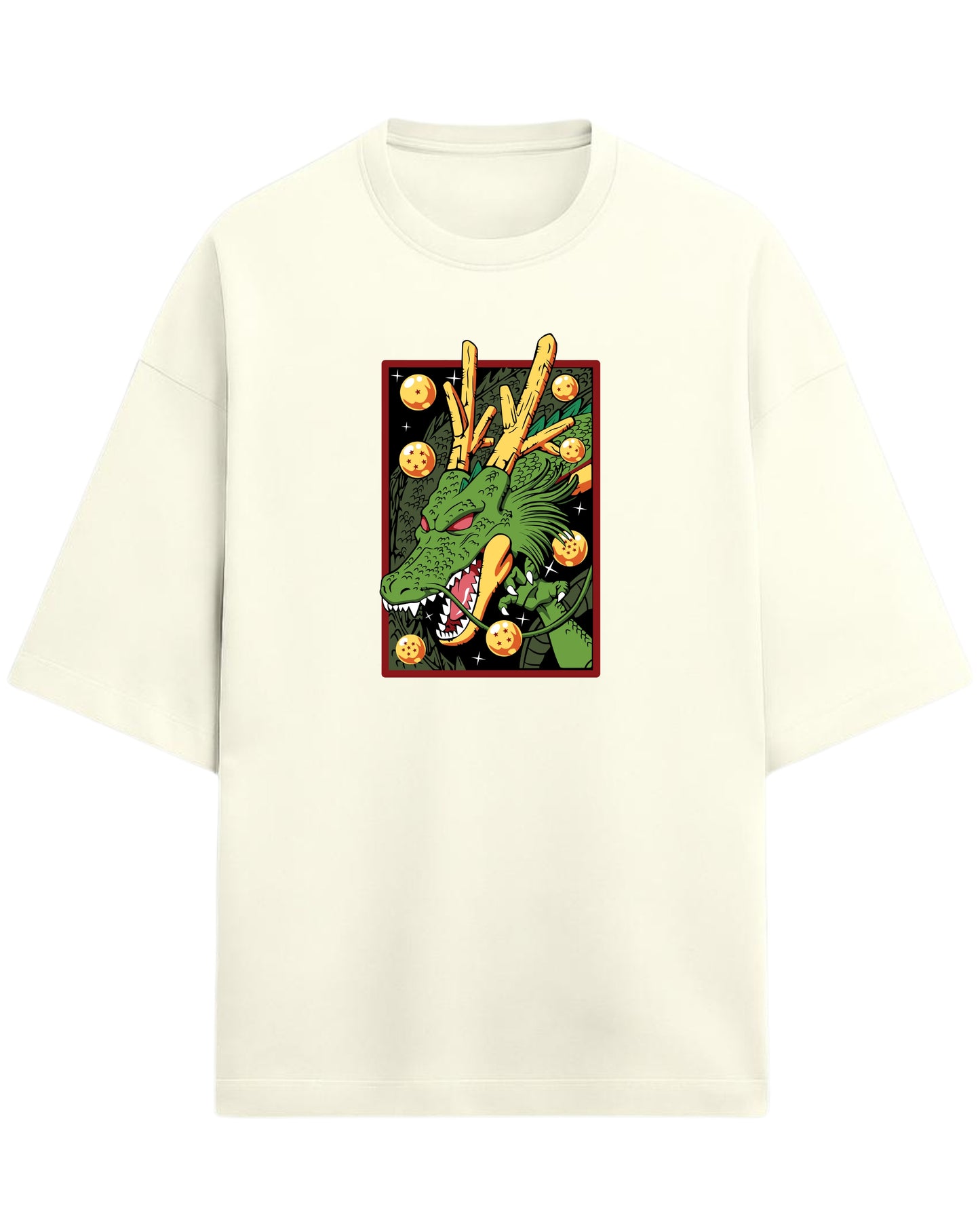 Shenron Oversized T-Shirt | Dragon Ball Z Eternal Dragon Graphic Tee | Premium 260 GSM Cotton Blend