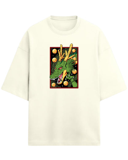 Shenron Oversized T-Shirt | Dragon Ball Z Eternal Dragon Graphic Tee | Premium 260 GSM Cotton Blend