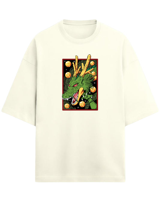 Shenron Oversized T-Shirt | Dragon Ball Z Eternal Dragon Graphic Tee | Premium 260 GSM Cotton Blend