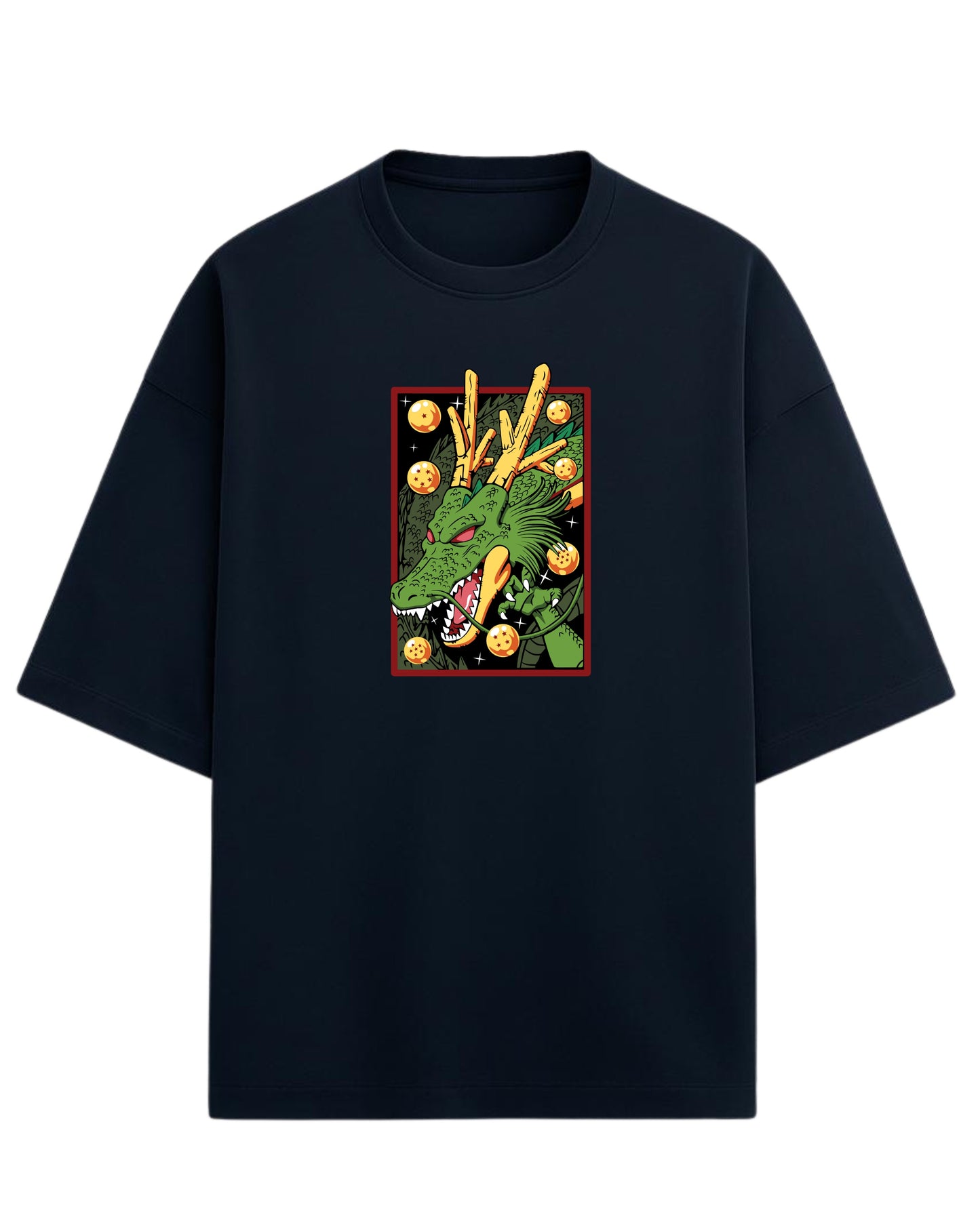 Shenron Oversized T-Shirt | Dragon Ball Z Eternal Dragon Graphic Tee | Premium 260 GSM Cotton Blend