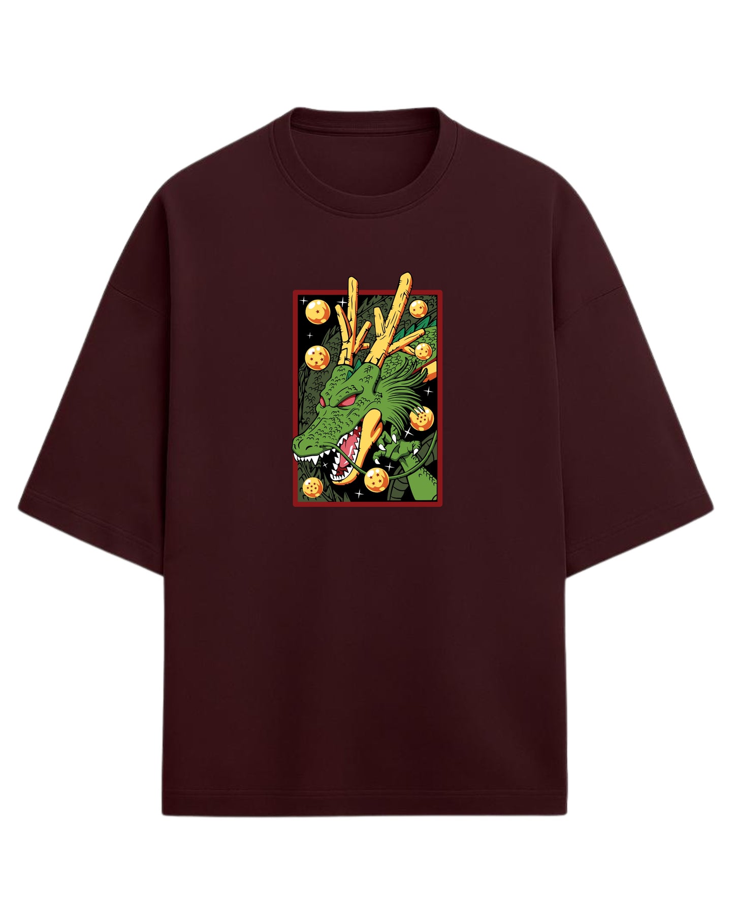 Shenron Oversized T-Shirt | Dragon Ball Z Eternal Dragon Graphic Tee | Premium 260 GSM Cotton Blend