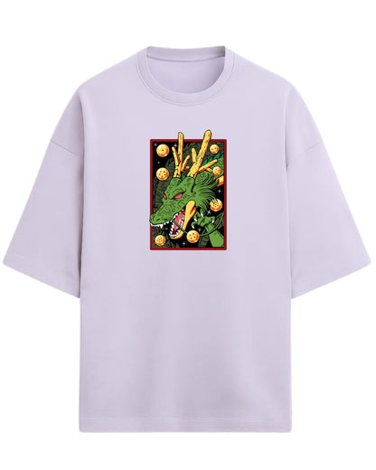 Shenron Oversized T-Shirt | Dragon Ball Z Eternal Dragon Graphic Tee | Premium 260 GSM Cotton Blend