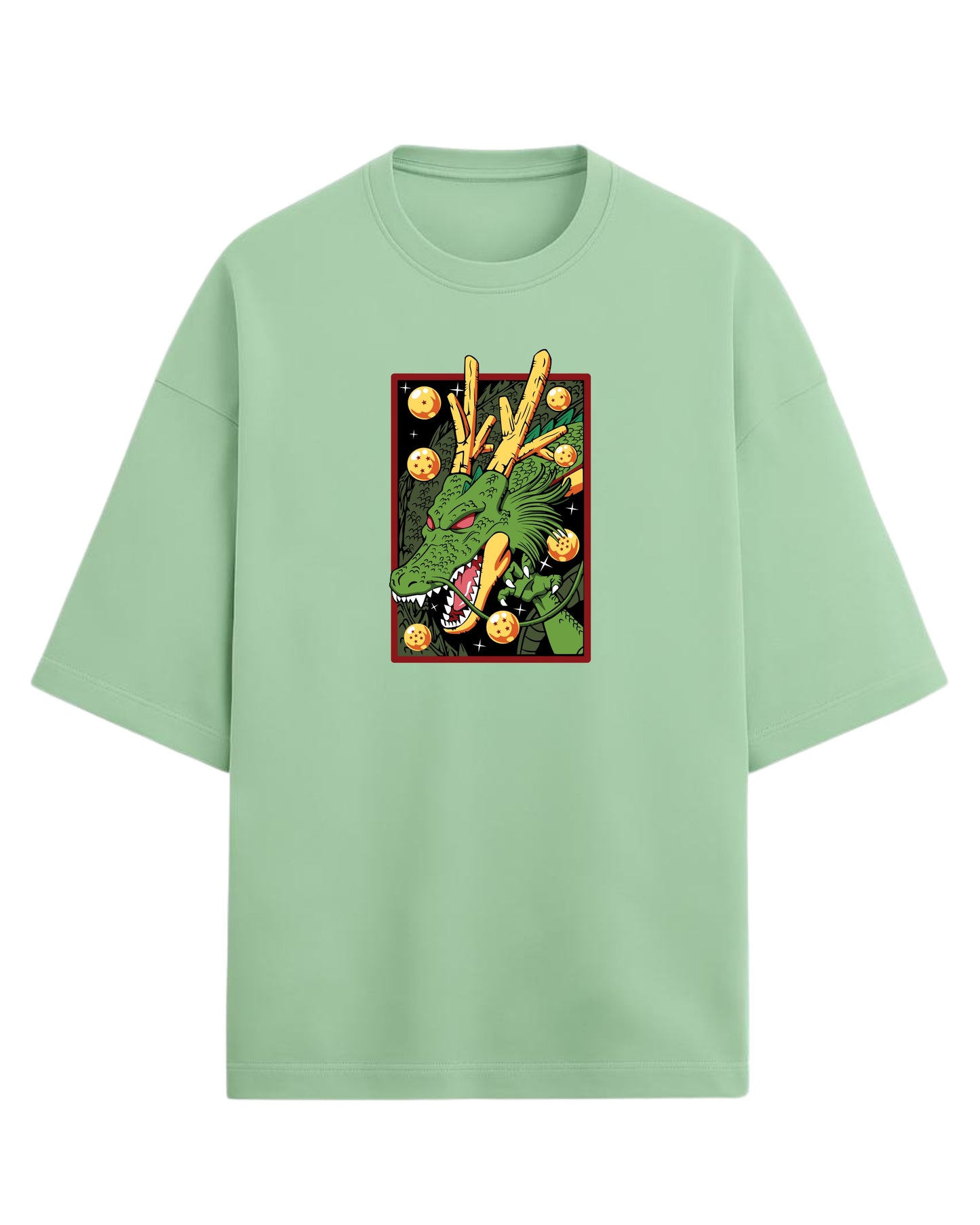 Shenron Oversized T-Shirt | Dragon Ball Z Eternal Dragon Graphic Tee | Premium 260 GSM Cotton Blend