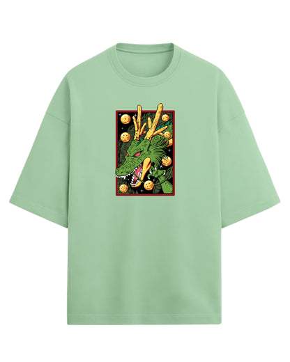 Shenron Oversized T-Shirt | Dragon Ball Z Eternal Dragon Graphic Tee | Premium 260 GSM Cotton Blend