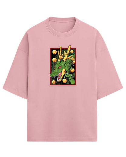 Shenron Oversized T-Shirt | Dragon Ball Z Eternal Dragon Graphic Tee | Premium 260 GSM Cotton Blend