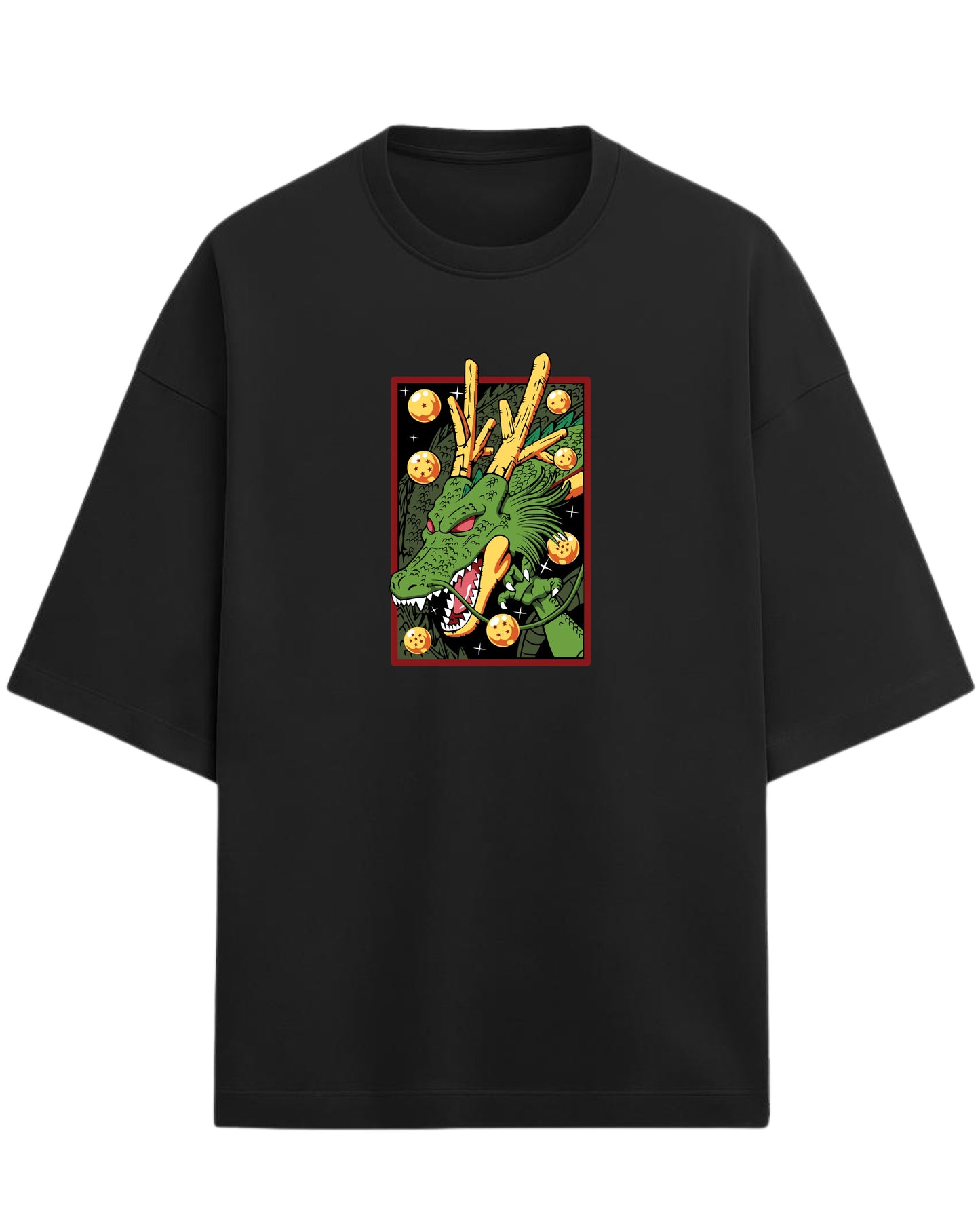 Shenron Oversized T-Shirt | Dragon Ball Z Eternal Dragon Graphic Tee | Premium 260 GSM Cotton Blend