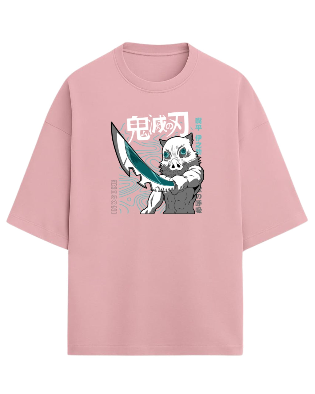 Inosuke Hashibira Beast Breathing Oversized T-Shirt | Demon Slayer Anime Graphic Tee | Premium 260 GSM Cotton