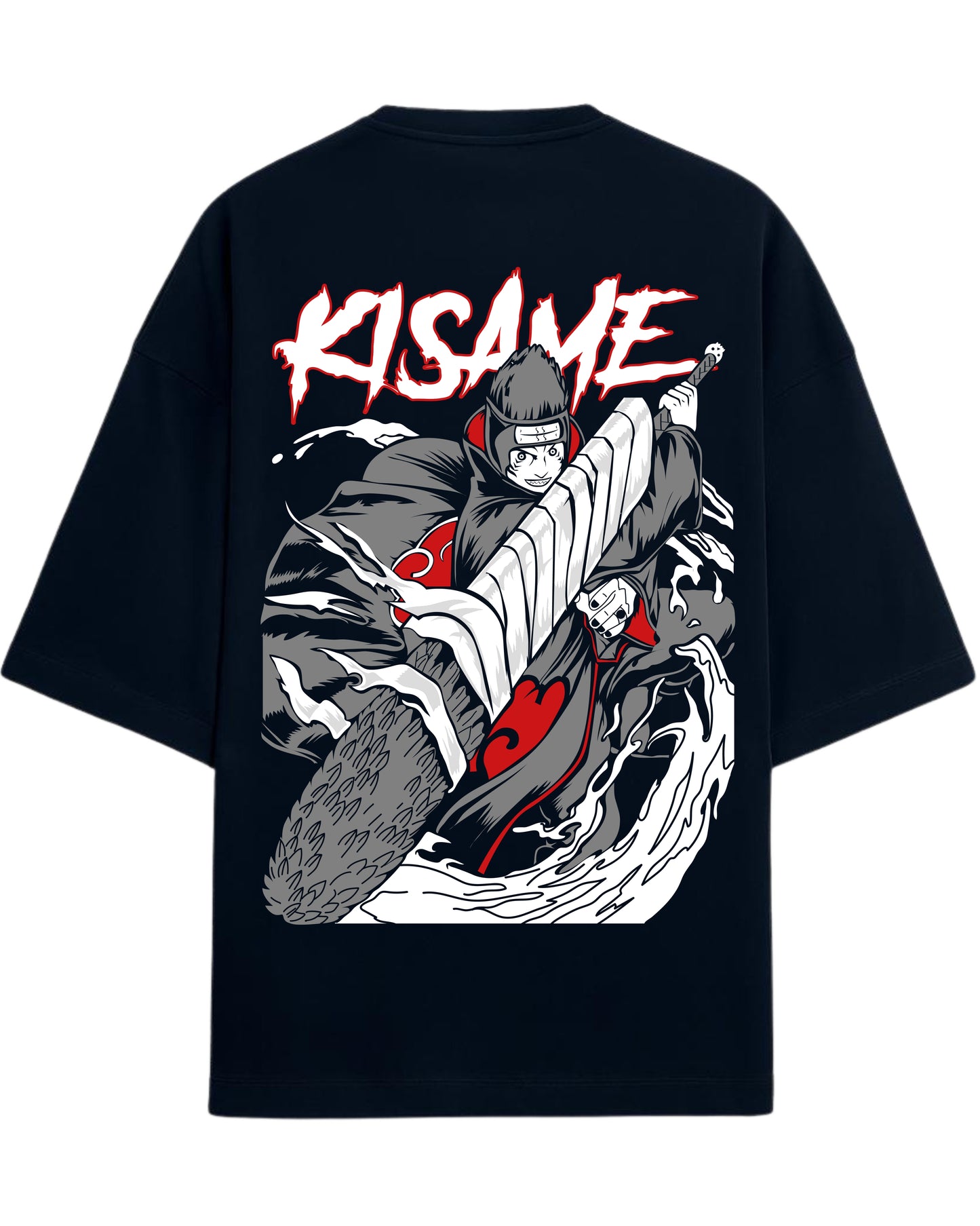 Kisame Akatsuki Oversized T-Shirt | Naruto Shippuden Graphic Tee | Premium 260 GSM Cotton