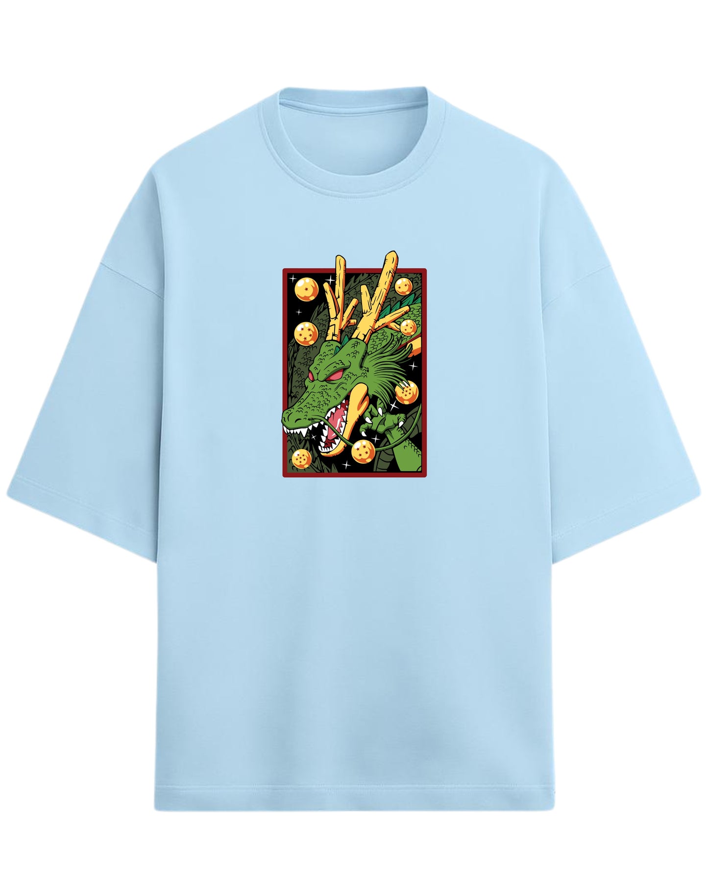 Shenron Oversized T-Shirt | Dragon Ball Z Eternal Dragon Graphic Tee | Premium 260 GSM Cotton Blend