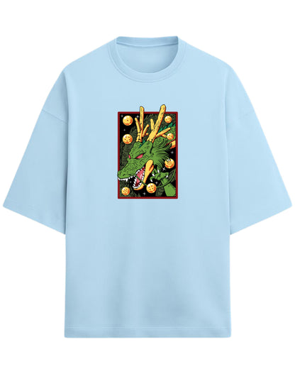 Shenron Oversized T-Shirt | Dragon Ball Z Eternal Dragon Graphic Tee | Premium 260 GSM Cotton Blend