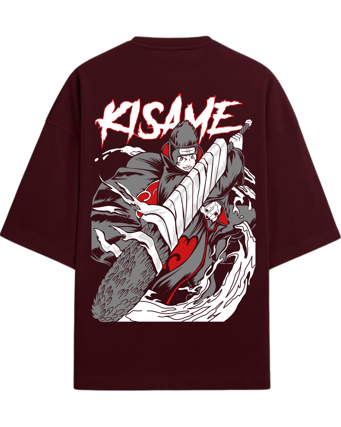 Kisame Akatsuki Oversized T-Shirt | Naruto Shippuden Graphic Tee | Premium 260 GSM Cotton