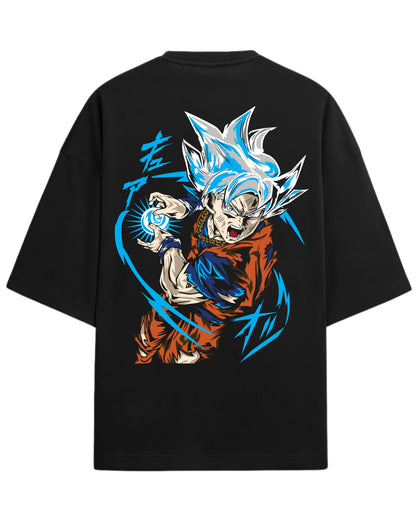 Ultra Instinct Goku Oversized T-Shirt | Dragon Ball Super Anime Graphic Tee | Premium 260 GSM Cotton Blend