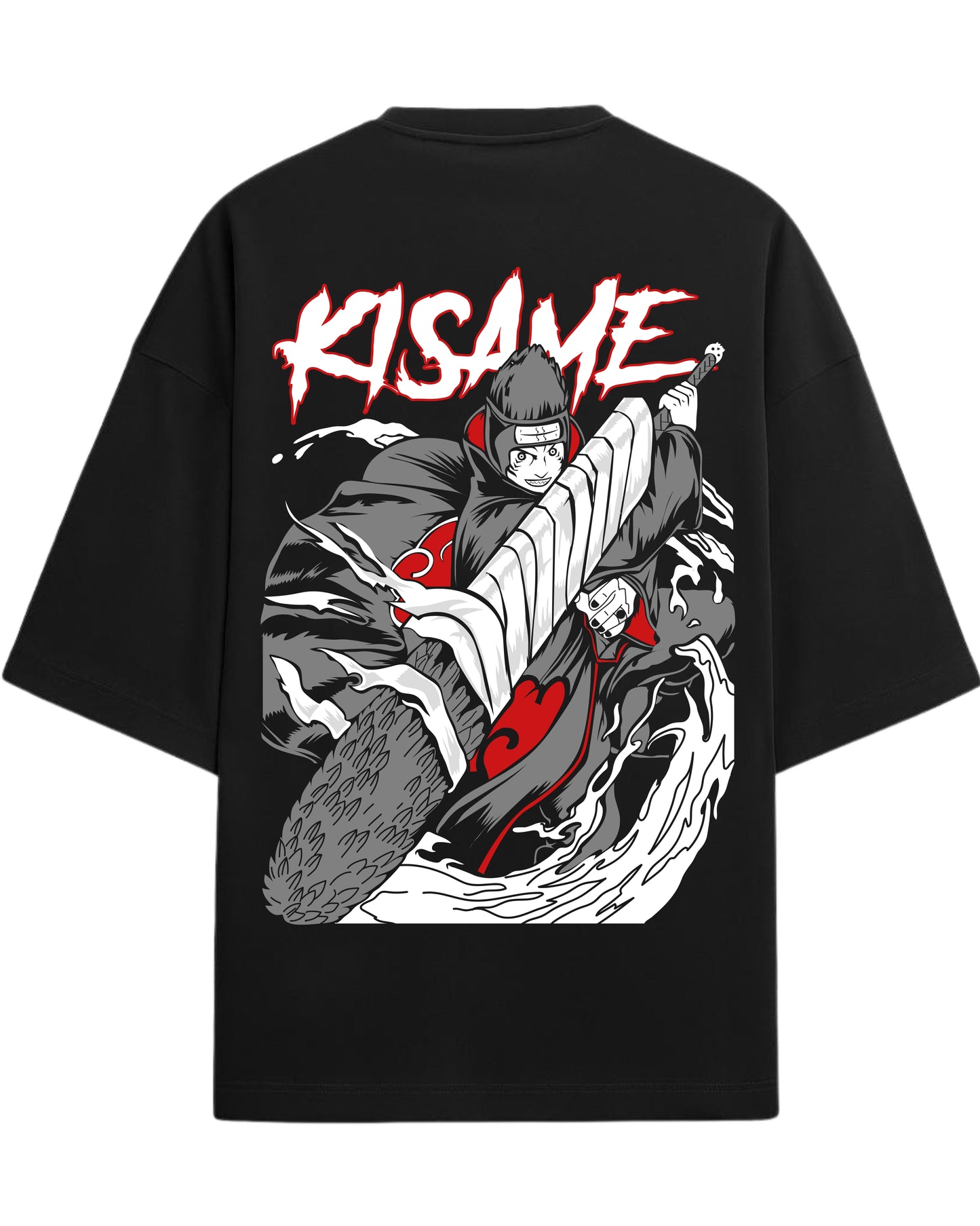 Kisame Akatsuki Oversized T-Shirt | Naruto Shippuden Graphic Tee | Premium 260 GSM Cotton
