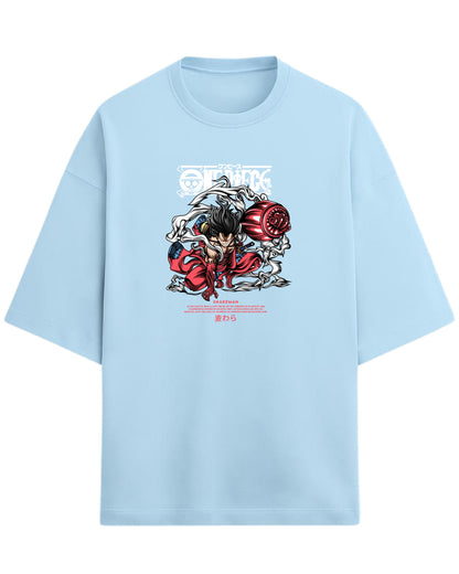 Snakeman Luffy Oversized T-Shirt | One Piece Anime Graphic Tee | Premium 260 GSM Cotton