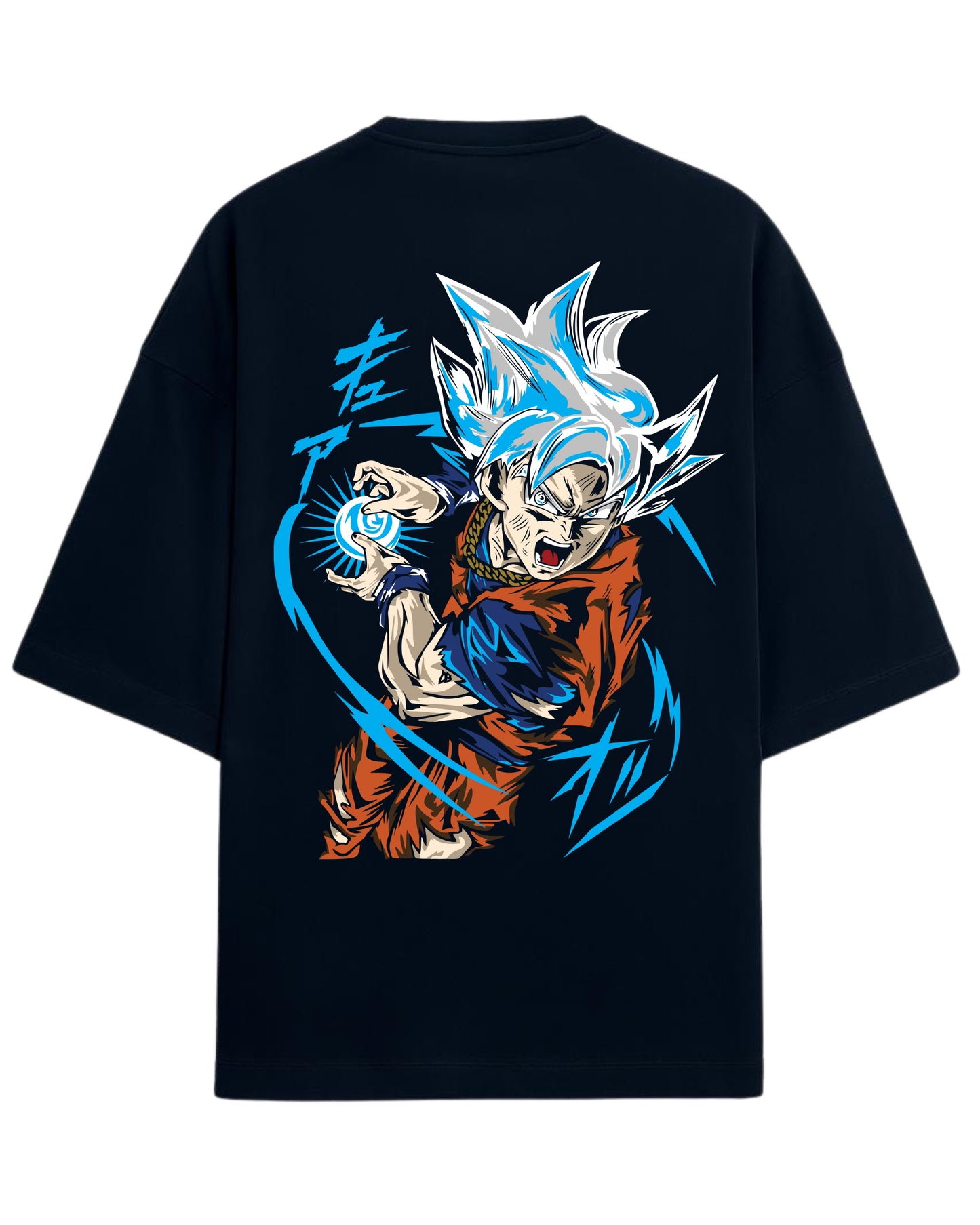 Ultra Instinct Goku Oversized T-Shirt | Dragon Ball Super Anime Graphic Tee | Premium 260 GSM Cotton Blend