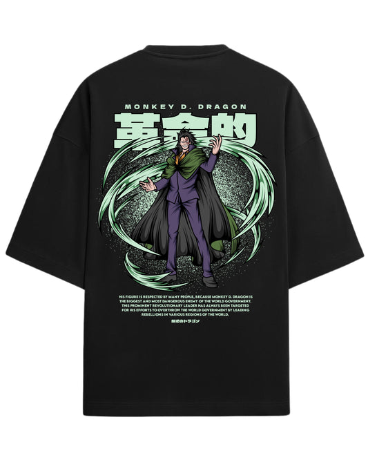 Monkey D. Dragon Oversized T-Shirt | Macro: The Phonix Graphic Tee | Premium 260 GSM Cotton